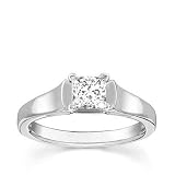 0.25 Carats Diamond Solitaire Engagement Ring on 18k White Gold
