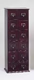 Wood CD, DVD, Video Storage Cabinet Librarian Style 228 - Cherry