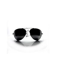 SWG UV400- Unisex Aviator Sunglasses 30012 Whole Black With Micro Fiber Cleaning Cloth x1 and... by 