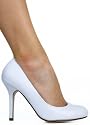 Sexy Vintage Charming Rounded Toe Pump from Hot Fash Shoes - CLASS White