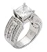 Sterling silver 8mm prong setting cubic zirconia engagement ring