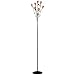 Lite Source LS-8355AMB Wild Flower Seven Light Floor Lamp in Dark Brown and Amber Glass