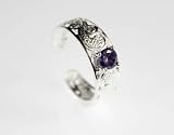 Sterling Silver Purple CZ Toe Ring