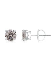 1.5 ct Solitaire Diamond Stud Earrings in White Gold