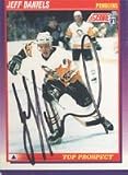 Jeff Daniels, Pittsburgh Penguins, 1991 Score Top Prospect Autographed Card