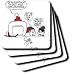 Sean Boley Cartoon about Santa and Video Games for Christmas - Set Of 4 Ceramic Tile Coasters