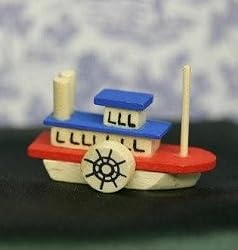 Childs Miniature Toy Boat for the Dollhouse