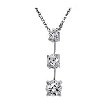 Past Present Future Cubic Zirconia Round Diamonds Journey Pendant (Holiday Special)