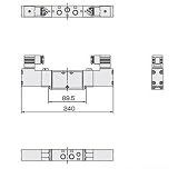 CKD セレックスバルブ4Fシリーズ 幅×奥行×高さ:240×30×90mm （4F220-08-AC100V）