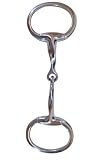 Metalab Stainless SteelLightweight Snaffle Bit,Slow Twist Mouth, Flat Rings - Stainless Steel - 5