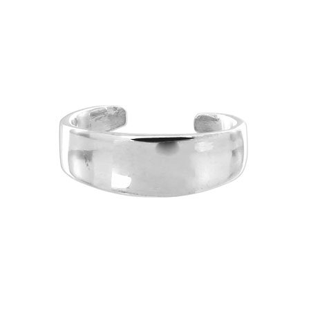 .925 Sterling Silver 5mm Wide Polish Finished Toe Ring