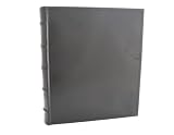 European Leather Photo Album with Archival, Acid Free Paper Holds 200 5x7 Photos, Black