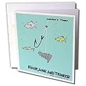 Londons Times Funny Society Cartoons - Hook Line And Thinker - Greeting Cards-6 Greeting Cards with envelopes