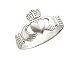 Ladies Claddagh Ring in 14K White Gold