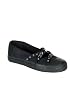 Women's Studded Criss Cross Strap Canvas Sneaker With Skull Detail
