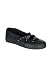Women's Studded Criss Cross Strap Canvas Sneaker With Skull Detail