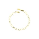 14K Yellow Gold Rolo Charm Bracelet