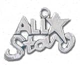 Solid Sterling Silver "All Star" Charm