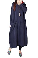 V-neck Spring 2015 Cotton/Linen  Dress