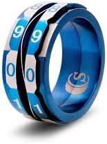 Critsuccess Life Counter Blue Dice Ring (Size 14)