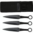 Ninja Stealth Black Throwing Knives with Nylon Case Set 3