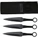 Ninja Stealth Black Throwing Knives with Nylon Case Set 3