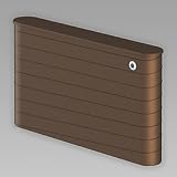 medialifTV CSMFMMR media-CURVE Small Front Mount Media Enclosure - Mars Rust