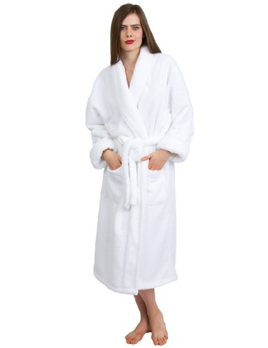 TowelSelections Super Soft Plush Bathrobe Fleece Spa Robe Made in Turkey