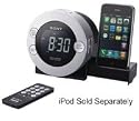 Sony ICF-C7IP Clock Radio for iPod and iPhone with Hidden Sliding Dock Tray