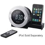 Sony ICF-C7IP Clock Radio for iPod and iPhone with Hidden Sliding Dock Tray