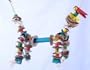 Planet Pleasures BamBoozlers Dog Shape Bird Swing.Small 12inHt x 8inW