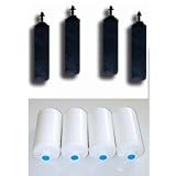 4 Black Berkey Replacement Filters & 4 PF-2 Fluoride Filters