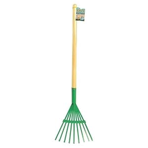 Toysmith 2298 27-Inch Kid\’s Metal Leaf Rake With Hardwood Handle