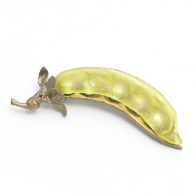 Sweet Pea Pod Brooch by Michael Michaud