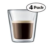 Kitchen & Housewares : Bodum Canteen Double-Wall Shot/Espresso Glasses, Set of 4