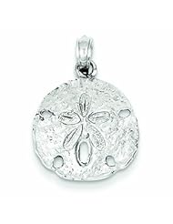 14K White Gold Sand dollar Pendant