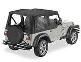 Bestop Replace A Top -51121-15- Color: Black Denim/ incl. Half Door Skins / Clear Windows / Fits: 97-02 Jeep Wrangler TJ