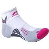 Womens More Mile cushioned SAN DIEGO running sock White/Pink