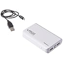 URGE Basics 6,000mAh Powerbank with Dual USB with LED Flashlight - Retail Packaging - White