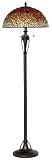 Quoizel Pomez Agate Stone Tiffany 3-Light Floor Lamp