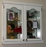(CC-718DD) Solid Wood Recessed ON the wall Curio Cabinet, 18