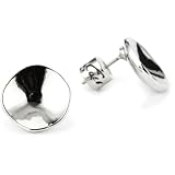 Kenneth Cole New York Glam Shiny Silver Disc Stud E