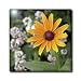 Black-eyed Susan Flower with Mountain Mint - 6 Inch Ceramic Tile