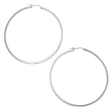 Sterling Silver Large Hoop Earrings