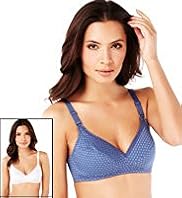 2 Pack Maternity Cotton Rich Non-Wired Spotted Nursing B-H Bras
