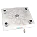 Notebook Cooler Pad w/1 Large Blue LED Silent Fan (Clear)