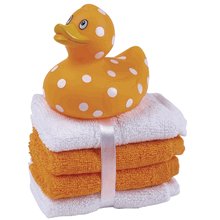 Elegant Baby Orange & White My First Rubber Duck Gift Set