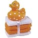 Elegant Baby Orange & White My First Rubber Duck Gift Set