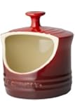 Le Creuset Stoneware 10-Ounce Salt Crock, Cherry
