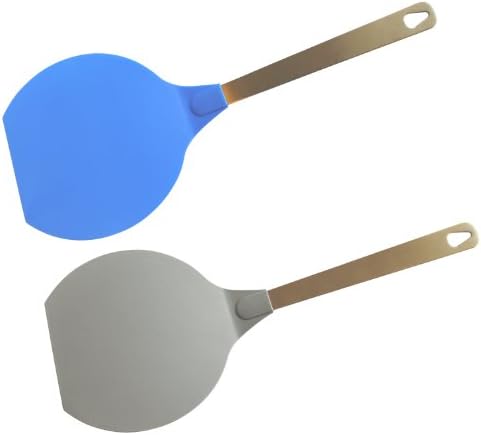 Pack of 2 Jumbo Flexible Plastic Turners with Stainless Steel Handles